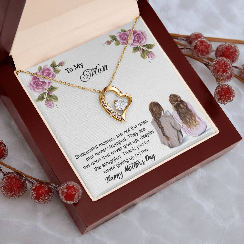 Thank You For Never Giving Up On Me Mother Necklace 1 Forever Love Necklace