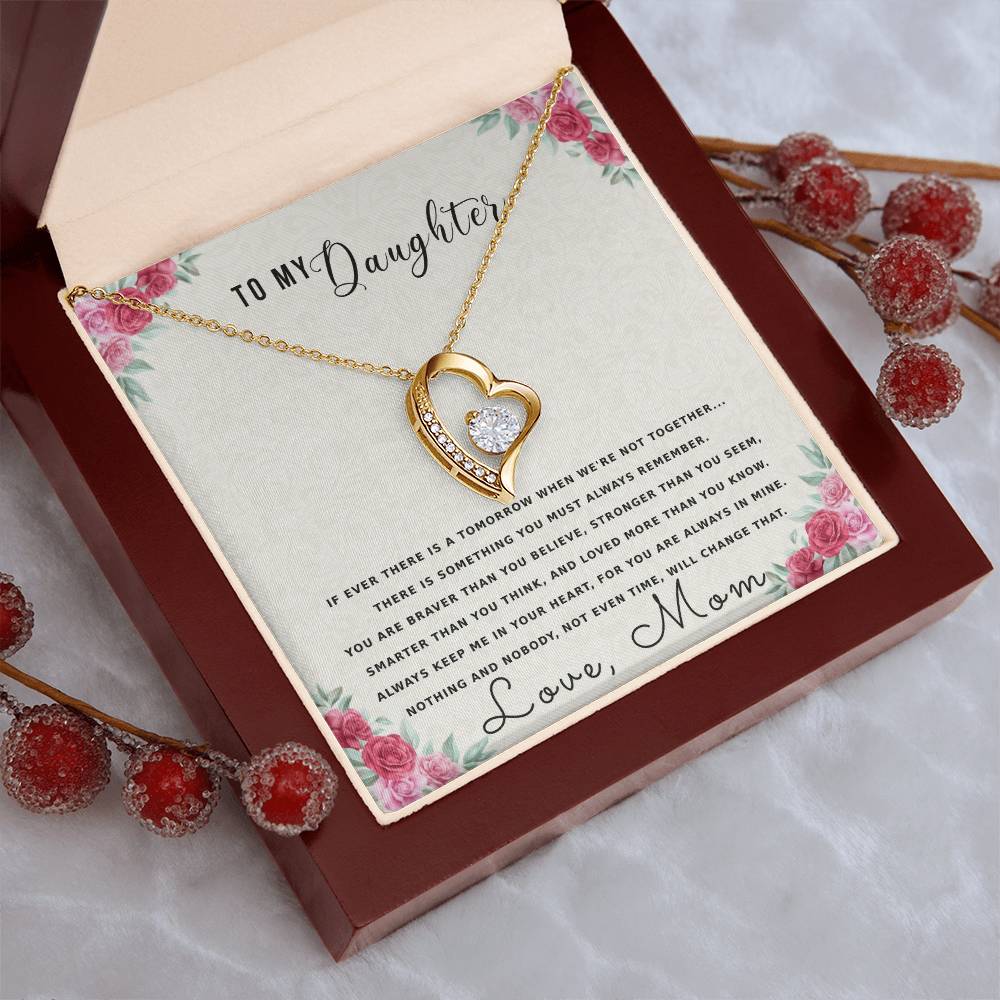 To My Daughter Mother Necklace Gift For Daughter From Mom Daughter Mother Necklace Daughter Gift From Mom To My Daughter Forever Love Necklace