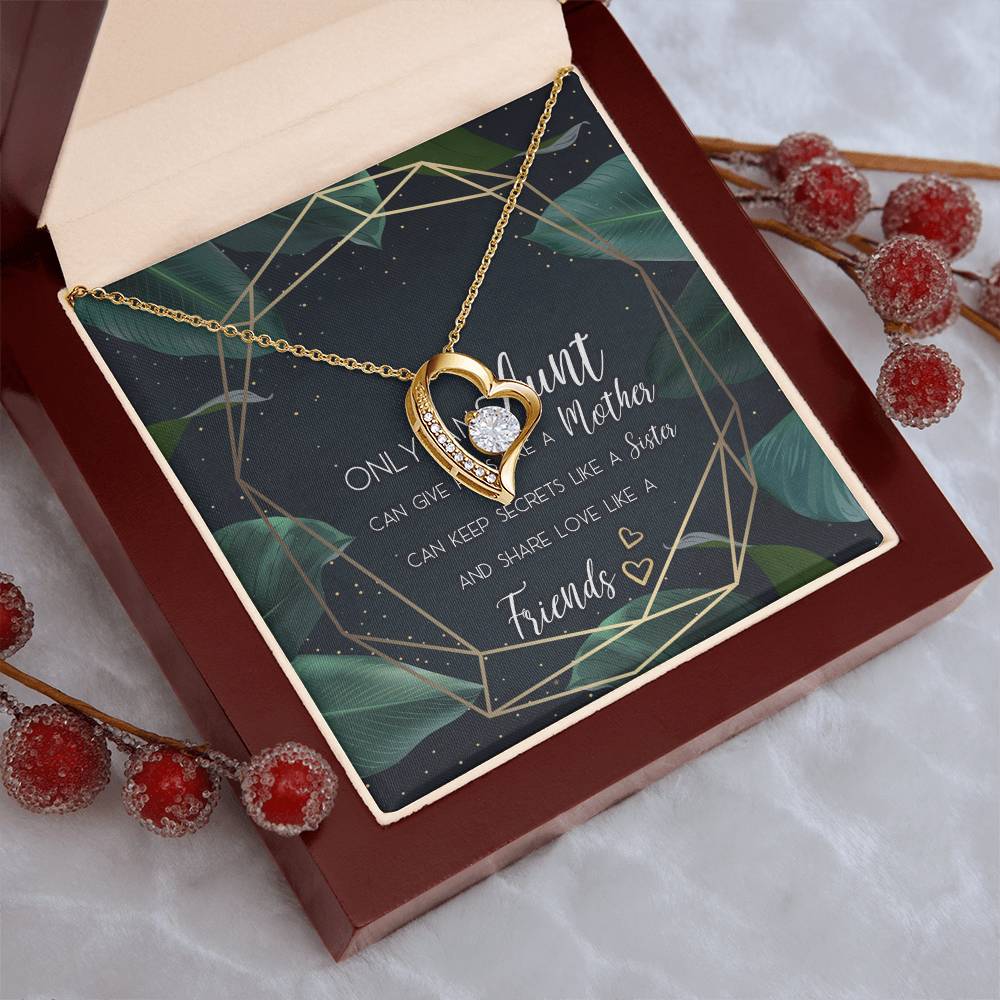 Aunt Necklace Gift Forever Love Necklace For Aunt Aunt Wedding Gift Aunt Of The Bride Customize Necklace For Aunt Aunt Of The Forever Love Necklace