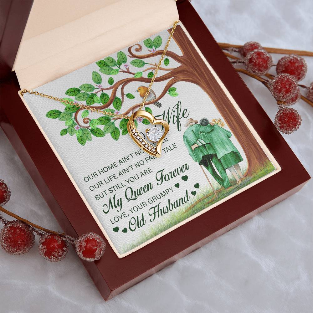 To My Wife Gift From Grumpy Old Husband To Wife From Husband Gift Wedding Day Gift For Bride From Groom Anniversary Forever Love Necklace