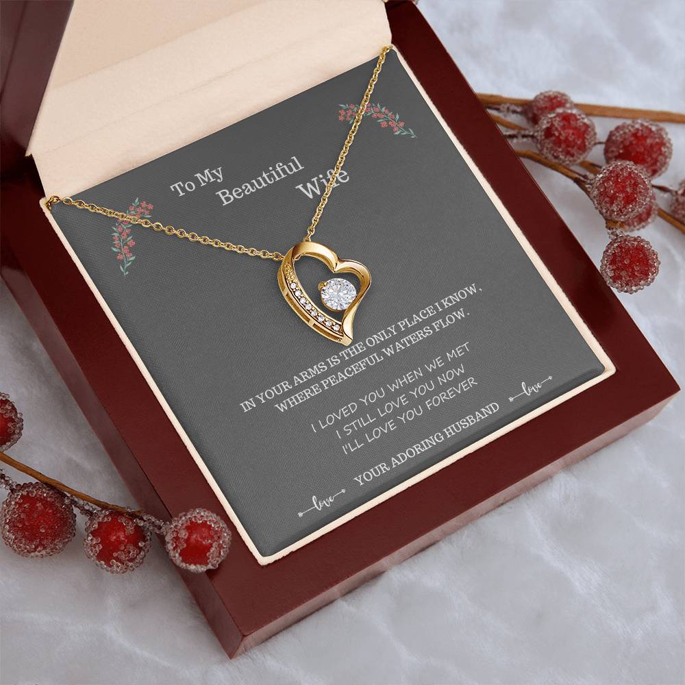 To My Wife Where Peaceful Waters Flow 1 Forever Love Necklace
