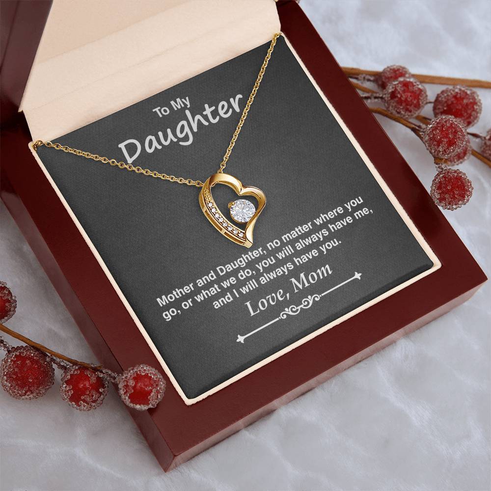 To My Daughter Necklace From Mom I Love You Always 1 Forever Love Necklace