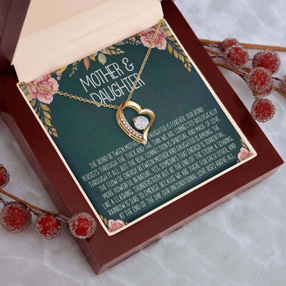 Forever Love Necklace Mothers Day Gift From Daughter Mother Daughter Customize Necklace Gifts For Mom Mom Necklace Birthday Gift Forever Love Necklace