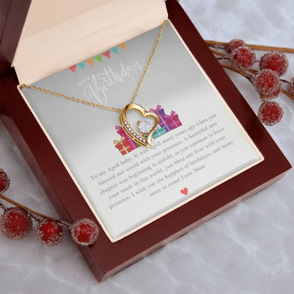 Daughter Birthday Gift From Mom Happy Birthday Sweetheart Infinity Necklace Gift Forever Love Necklace