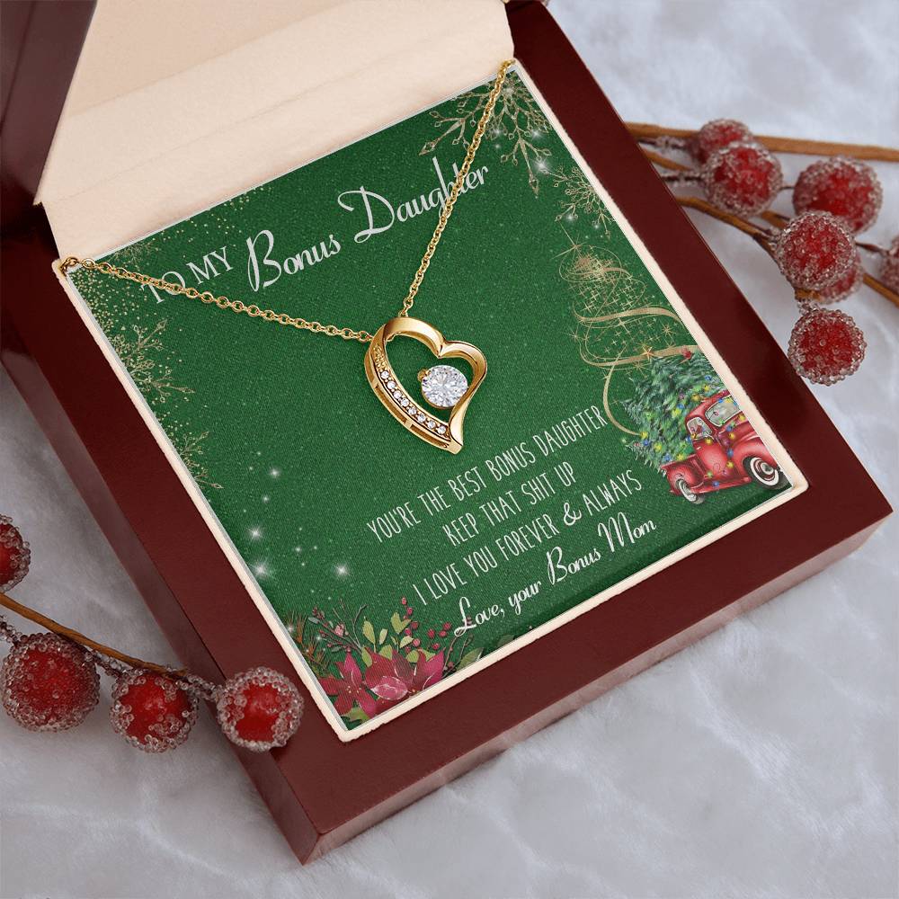 To My Bonus Daughter Christmas Gift Bonus Daughter Step Daughter Gift Bonus Daughter Necklace Daughters Birthday Unique Grown Up Forever Love Necklace