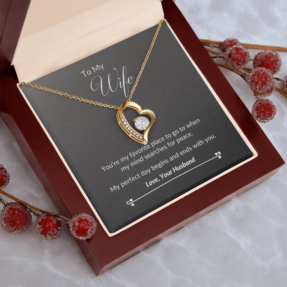 To My Wife - Favorite Place - Necklace Forever Love Necklace