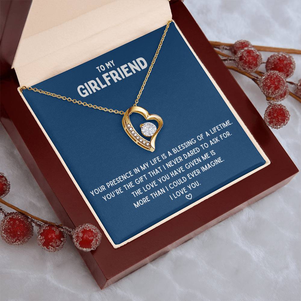 To My Girlfriend Blessing Of A Lifetime Necklace 1 Forever Love Necklace