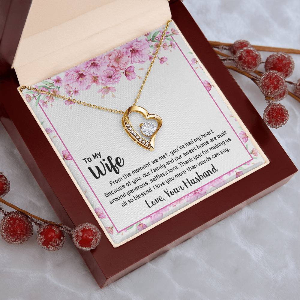 To My Beautiful Wife 2 1 1 Forever Love Necklace