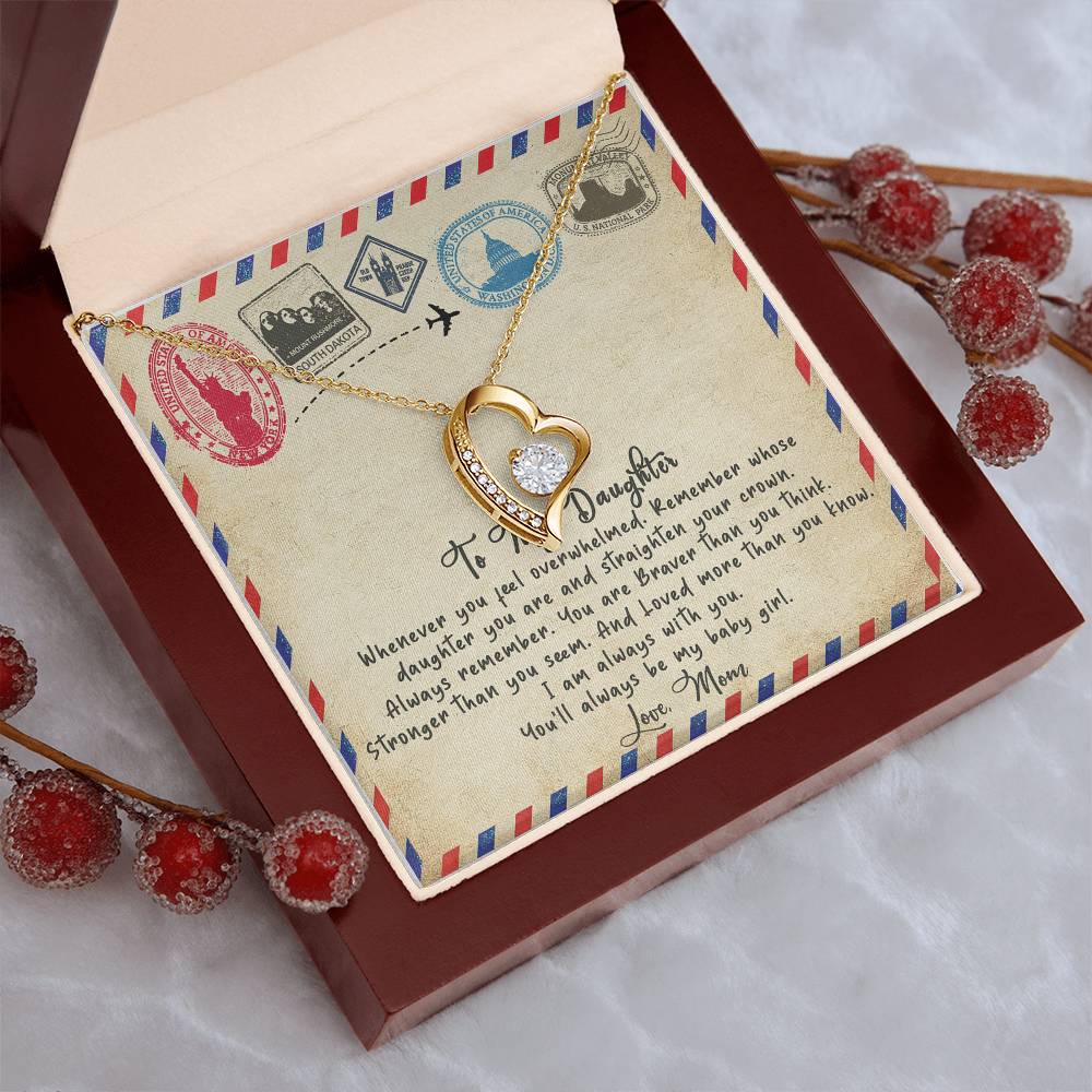 To My Daughter Necklace From Mom Gift For Daughter From Mom Birthday Gift Daughter Graduation Gift Daughter Birthday Gift From Mom Forever Love Necklace