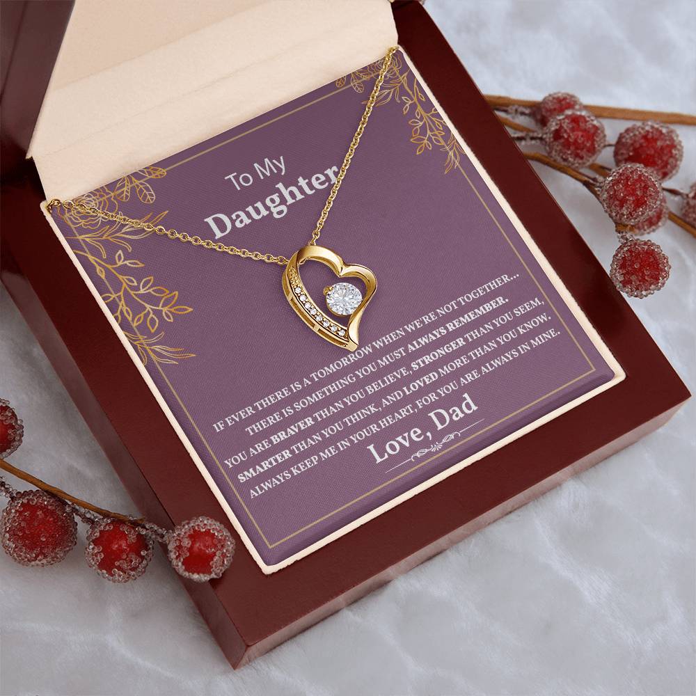 Keep Me In Your Heart For You Are Always In Mine. Gift For Daughter Forever Love Necklace