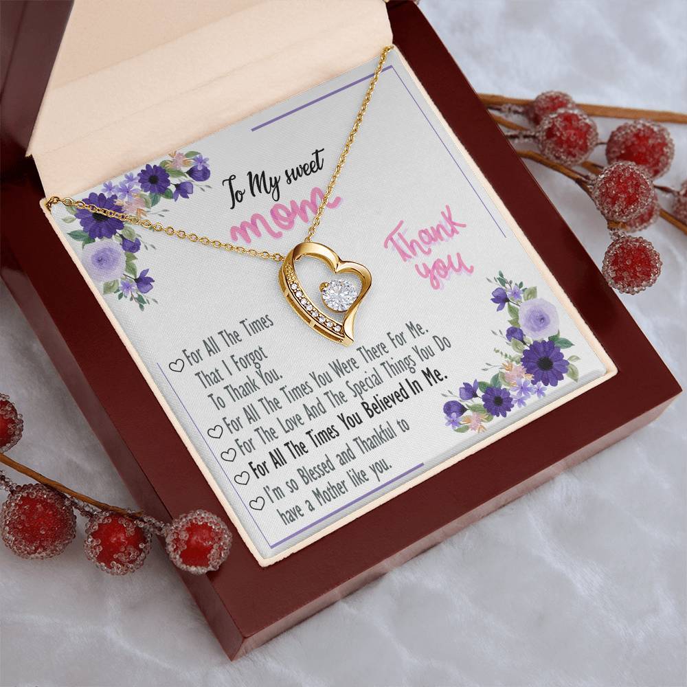 To My Mom 5 Forever Love Necklace