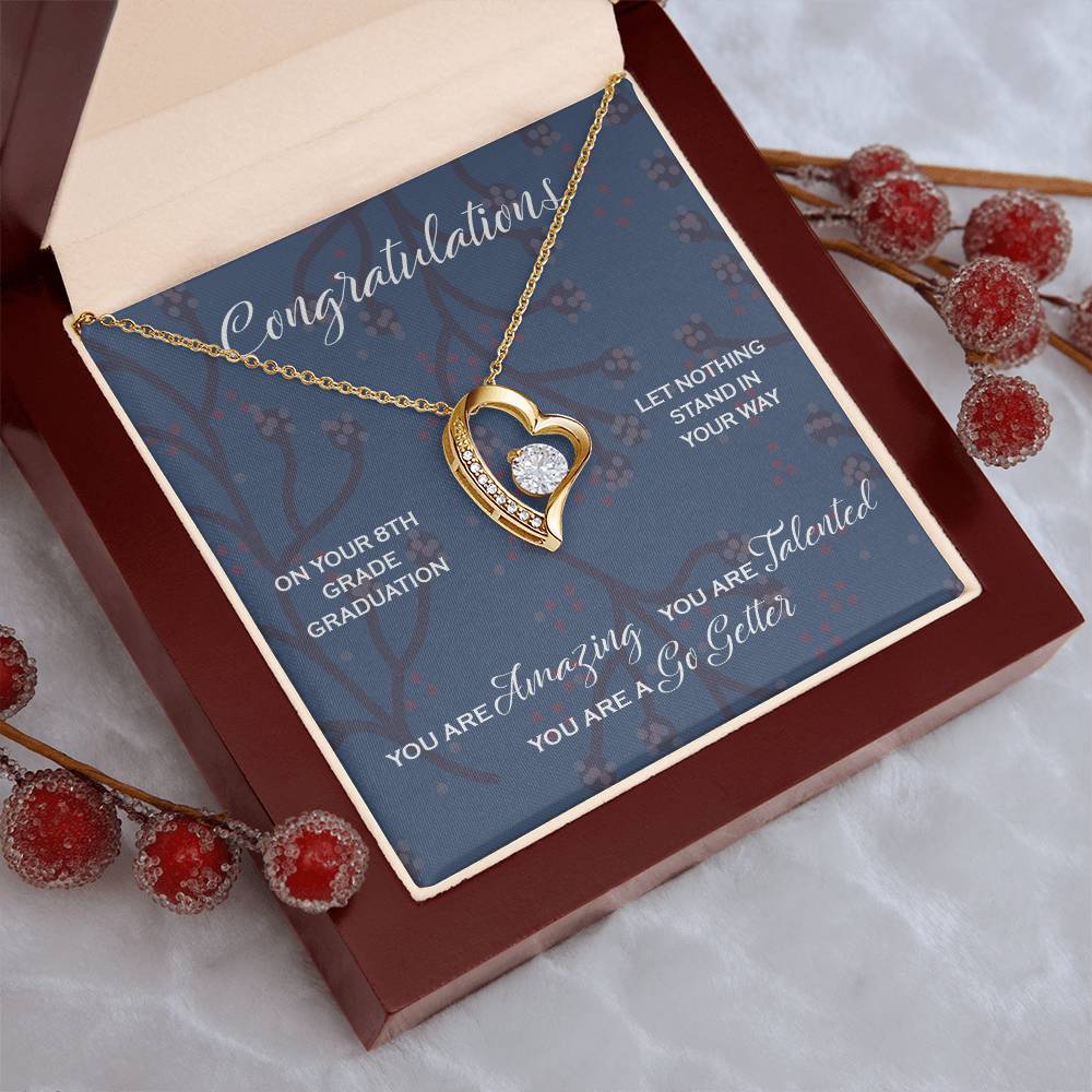 8Th Grade Graduation Gift For Her Graduation Gift For Daughter Niece Sister Granddaughter Middle School Graduation Forever Love Necklace