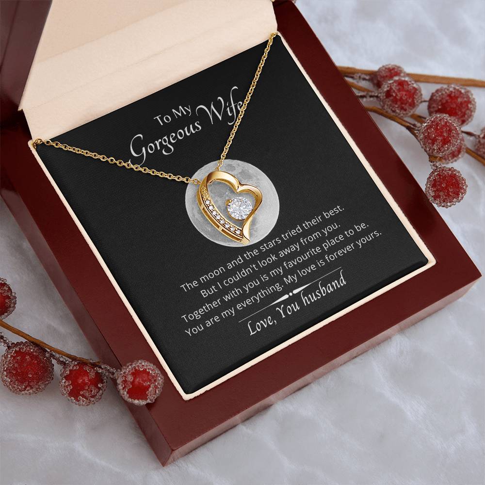 To My Wife You Are My Everything Necklace. 14k White Gold18k Yellow Gold Finish. 1 Forever Love Necklace