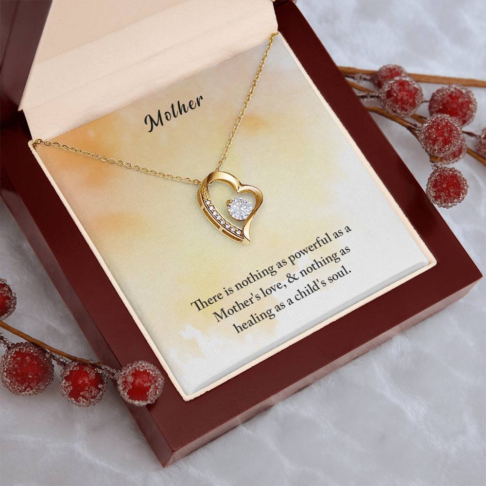 Mother There Is Nothing As Powerful As A Mother's Love Forever Love Necklace