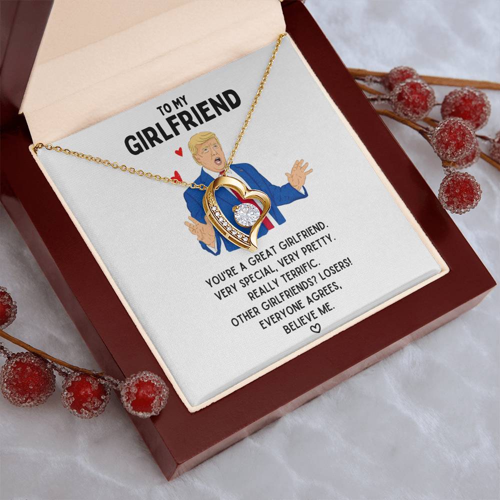 To My Girlfriend You're A Great Girlfriend Necklace 1 Forever Love Necklace