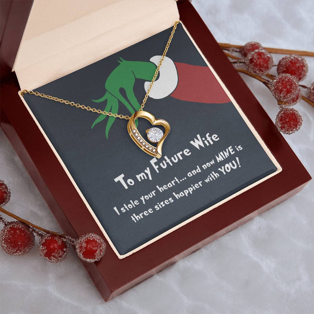 To My Future Wife I Stole Your Heart - Gift For Christmas Birthday Anniversary Forever Love Necklace