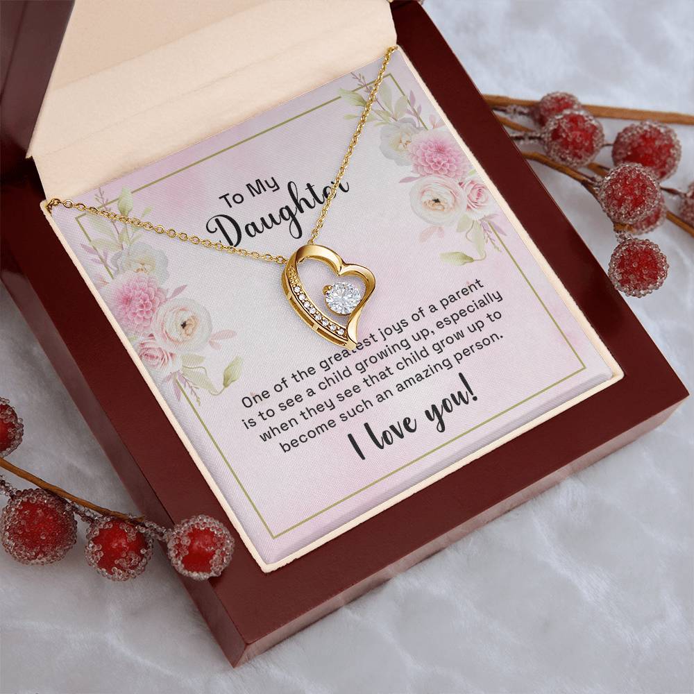 To My Daughter One Of The Greatest Joys Forever Love Necklace