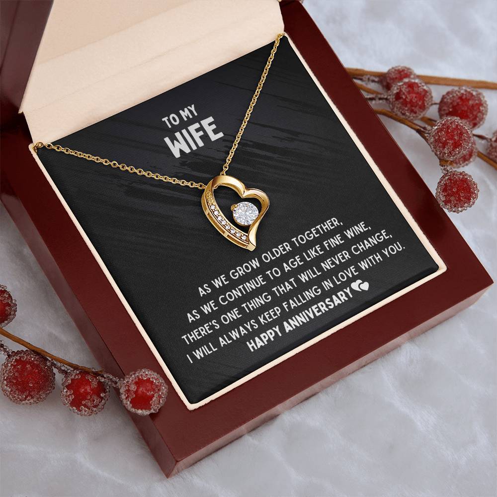 To My Wife - Happy Anniversary - Necklace Forever Love Necklace