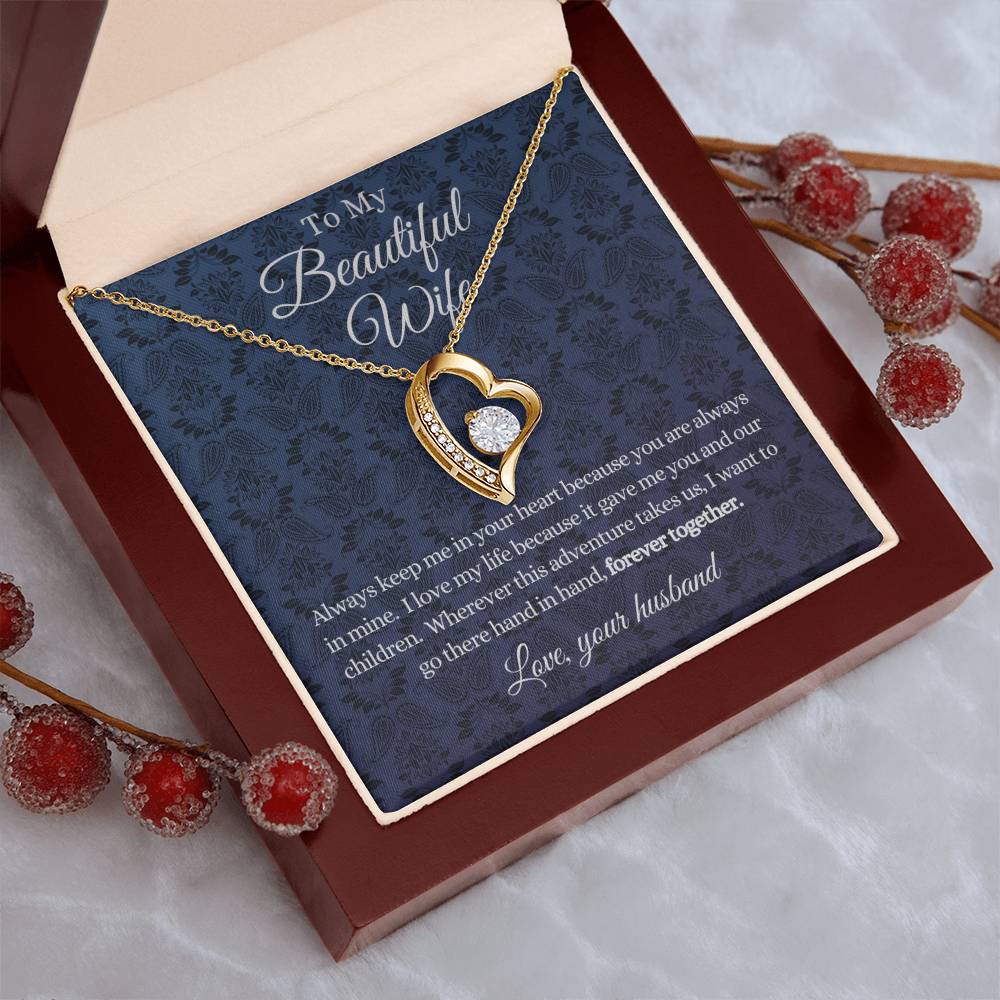 Beautiful Wife Heart Necklace Gift Forever Love Necklace