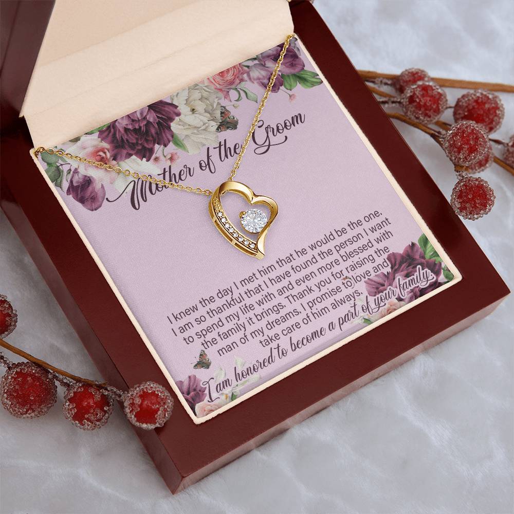 Mother Of The Groom Gift From Bride Mother Of The Groom Forever Love Necklace Customize Gift For Mother Of The Groom Mom Wedding Gift Forever Love Necklace