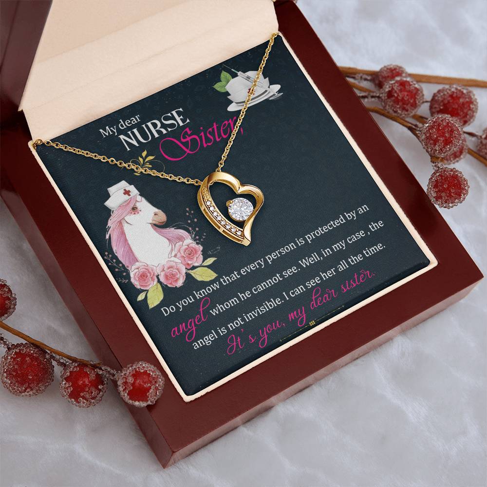 My Dear Nurse Sister The Angel Is Not Invisible Forever Love Necklace
