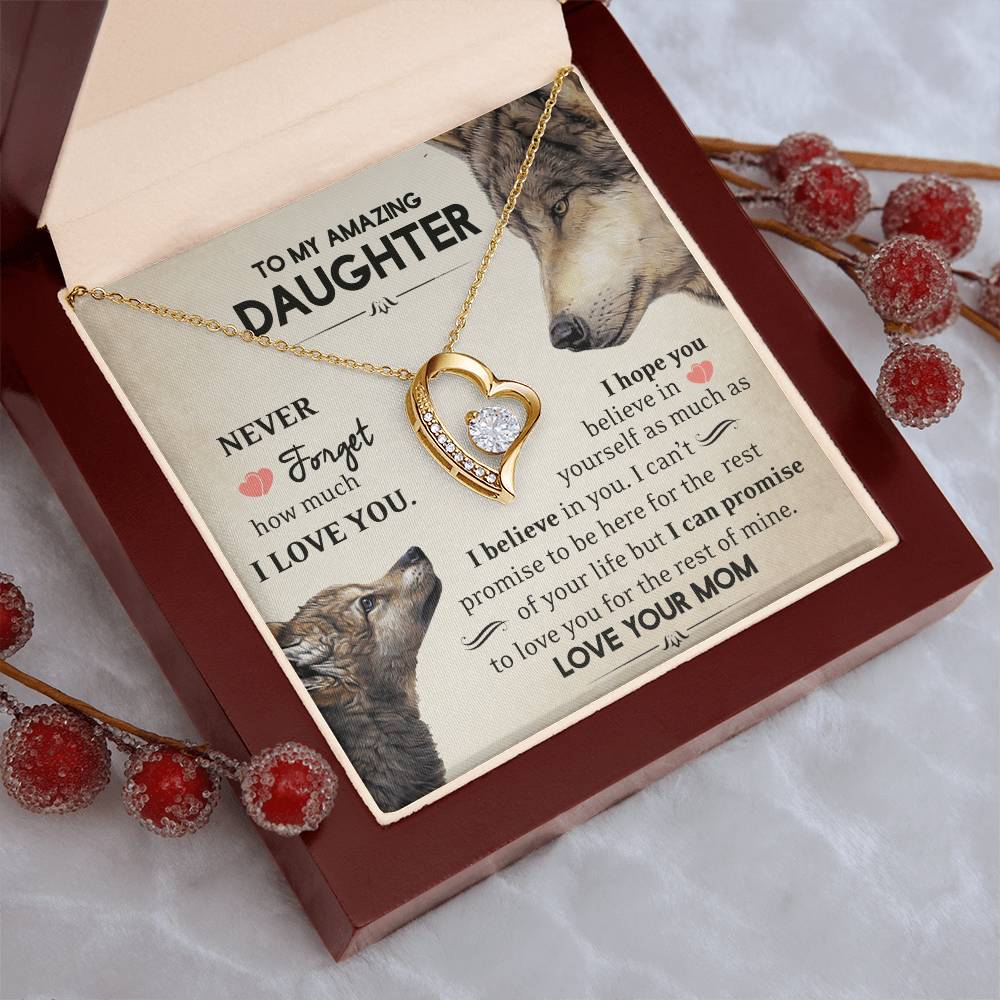 To My Daughter Never Forget Necklace 1 Forever Love Necklace