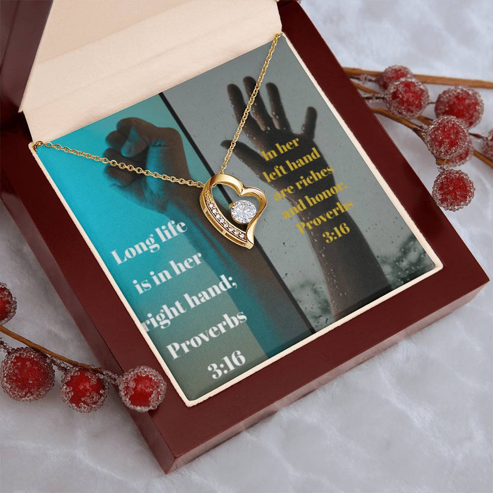 Ike Mens Collage Proverbs Jewelry Forever Love Necklace