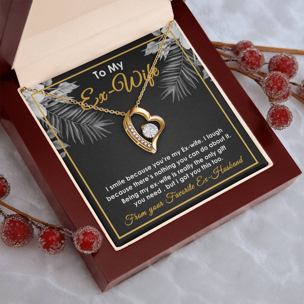 To My Exwife Funny Gift For Exwife Exwife Birthday Christmas Jewelry Gifts Forever Love Necklace