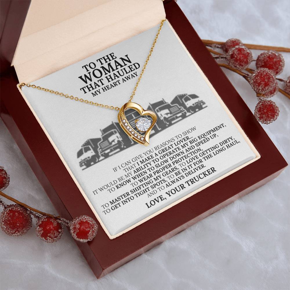 Trucker Reason That He Makes A Great Lover Necklace Gift 1 Forever Love Necklace