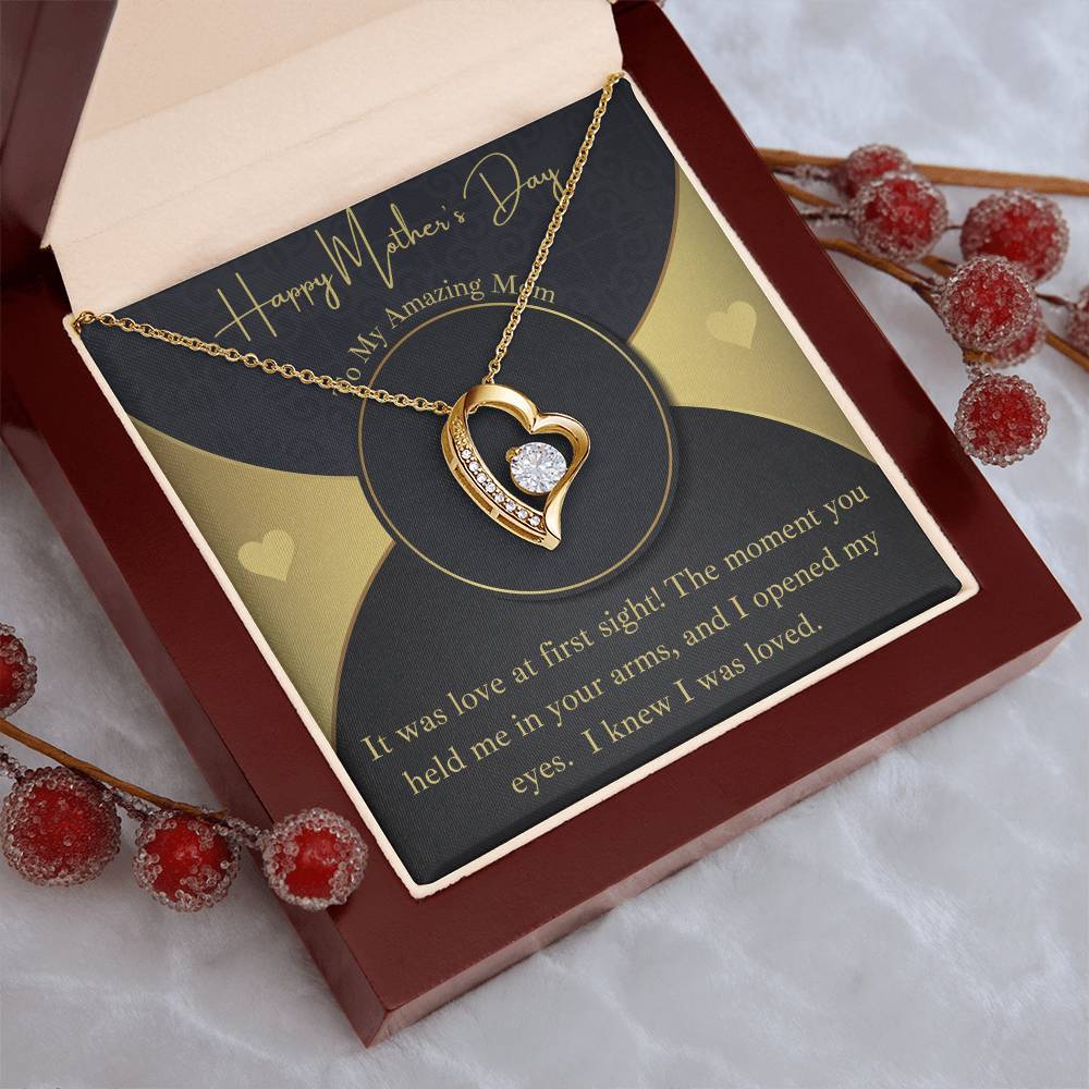 Happy Mother's Day With Message Card 1 Forever Love Necklace