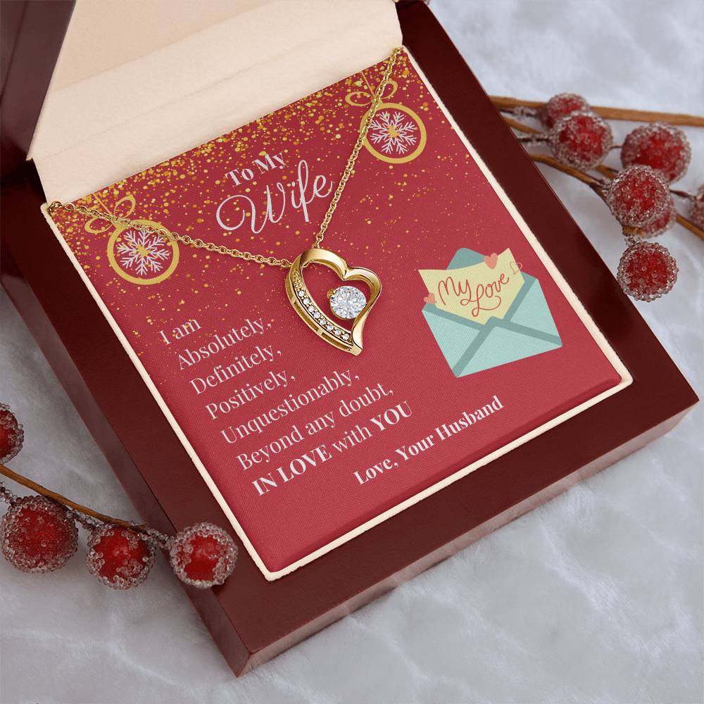 To My Wife - Absolutely In Love - Necklace Forever Love Necklace