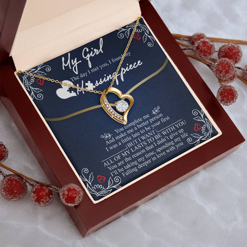 My Girl The Day I Met You I Found My Missing Piece... 1 Forever Love Necklace