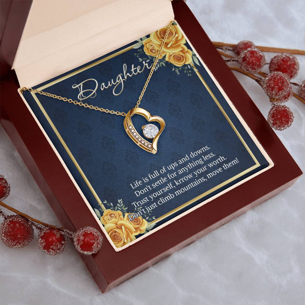 Necklace For Daughter From Mom Dad Daughter Birthday Necklace Forever Love Daughter Customize Necklace Gift For Daughter Forever Love Necklace