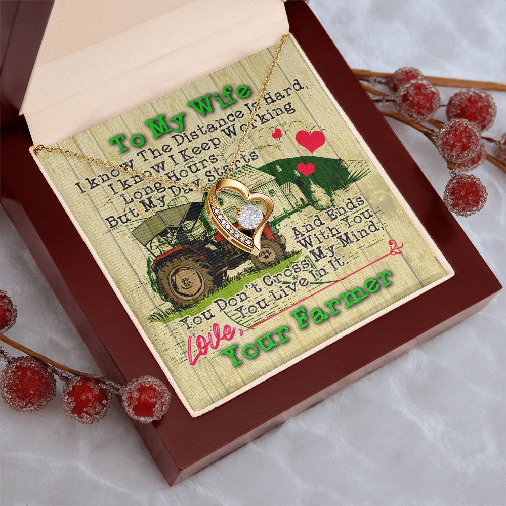 I Love My Farmer Farmer's Daughter Farmer's Wife Farmer's Wife Beauty Necklace Sweetest Hearts 1 Forever Love Necklace