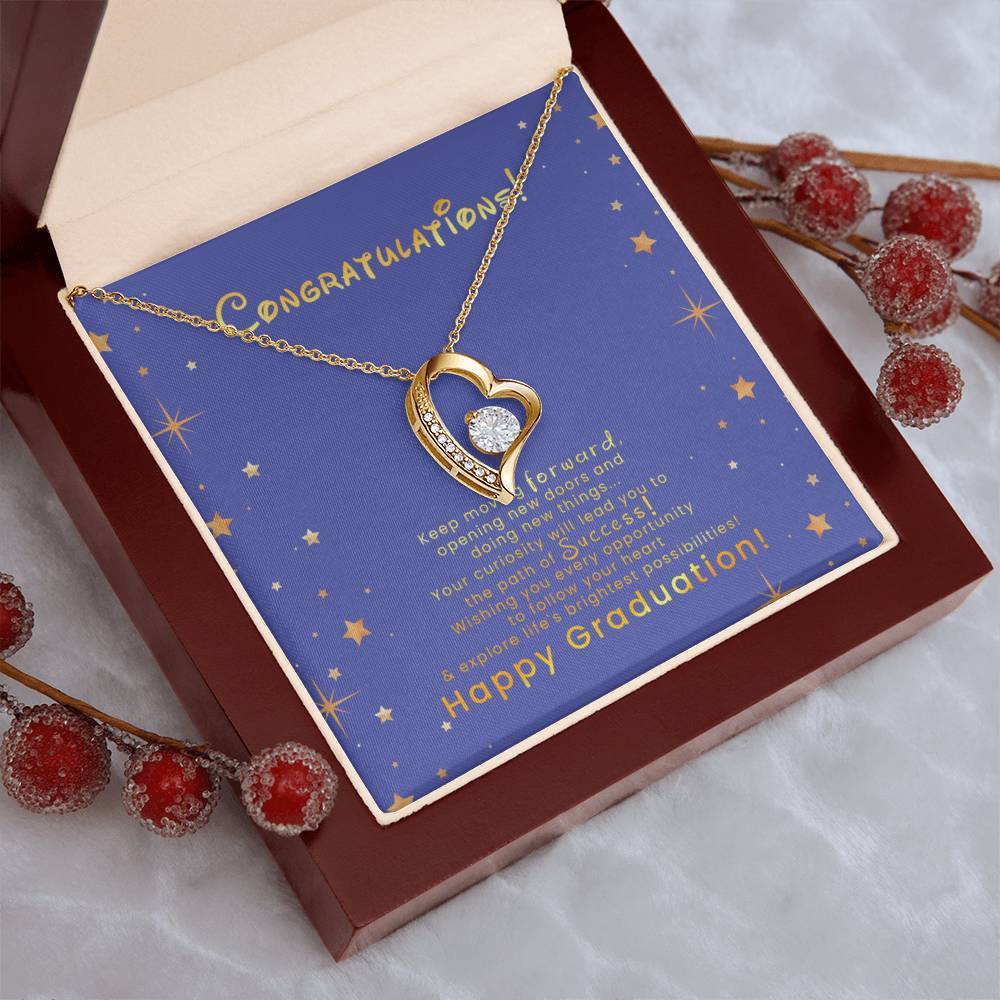 Happy Graduation Graduation Gift For Daughter Graduation Necklace Senior Class Congratulations Graduate Gift Forever Love Necklace
