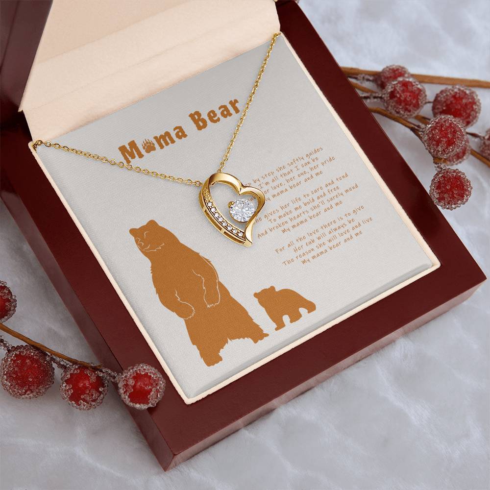 Mama Bear & Me With Message Card 1 Forever Love Necklace