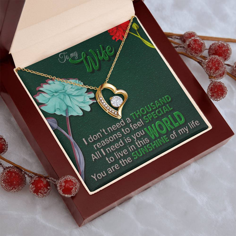 Gorgeous Gift Form Husband To Wife Forever Love Necklace Forever Love Necklace