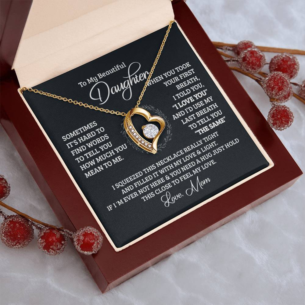 Gift For Daughter From Mom Someday When Pages Of My Life Ends Daughter Forever Love Necklace
