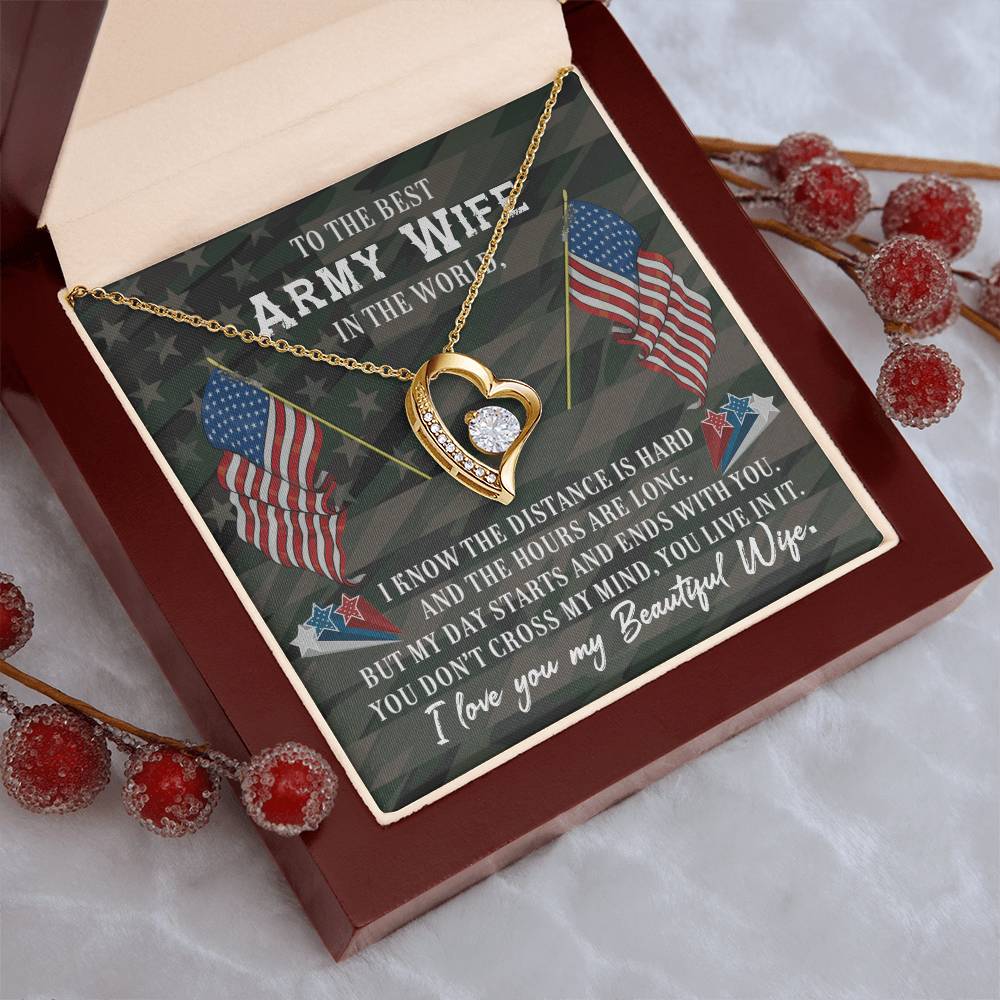 To The Best Army Wife Necklace Forever Love Necklace