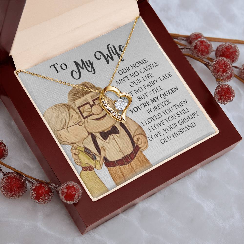 To My Wife Mother's Day Gift From Husband Romantic Valentines Gift For Wife Valentine's Day For Wife Forever Love Necklace