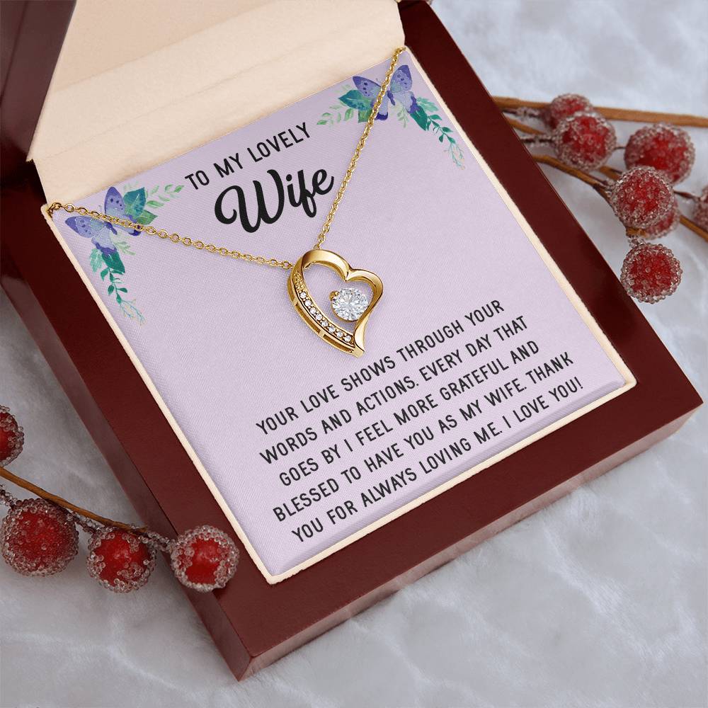 Small Gold Heart Pendant With Cubic Zirconia Necklace Gift For Wife Sentimental Gifts For Mothers Day Wife Anniversary Birthday Forever Love Necklace
