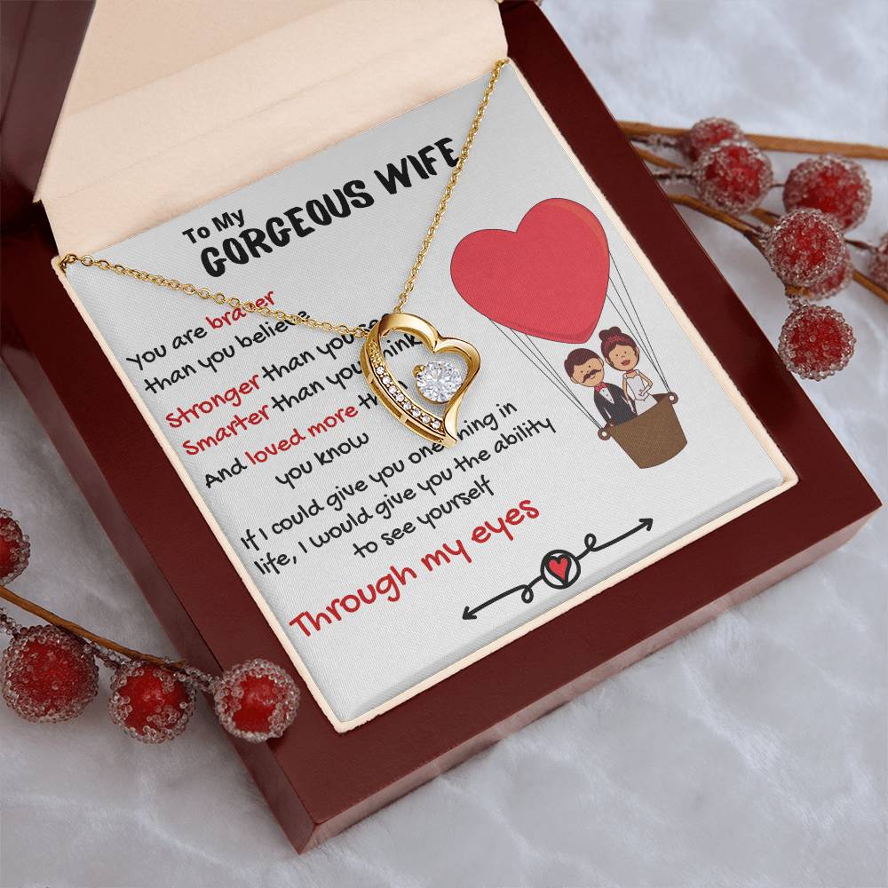 To My Gorgeous Wife Forever Love Necklace Forever Love Necklace