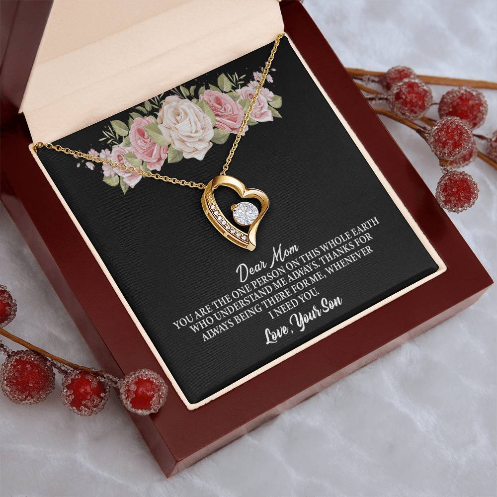 Dear Mom Mothers Day Gift Forever Love Necklace