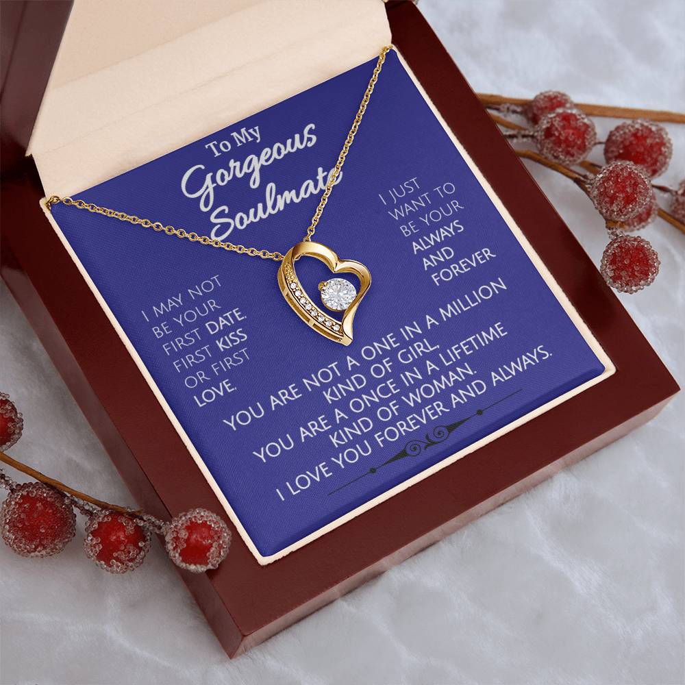Stunning Heart Necklace To My Gorgeous Soulmate 1 Forever Love Necklace