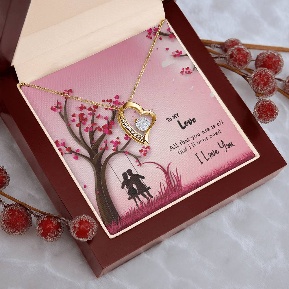 Special Gift For Your Love - 925 Sterling Silver Pendant Forever Love Necklace