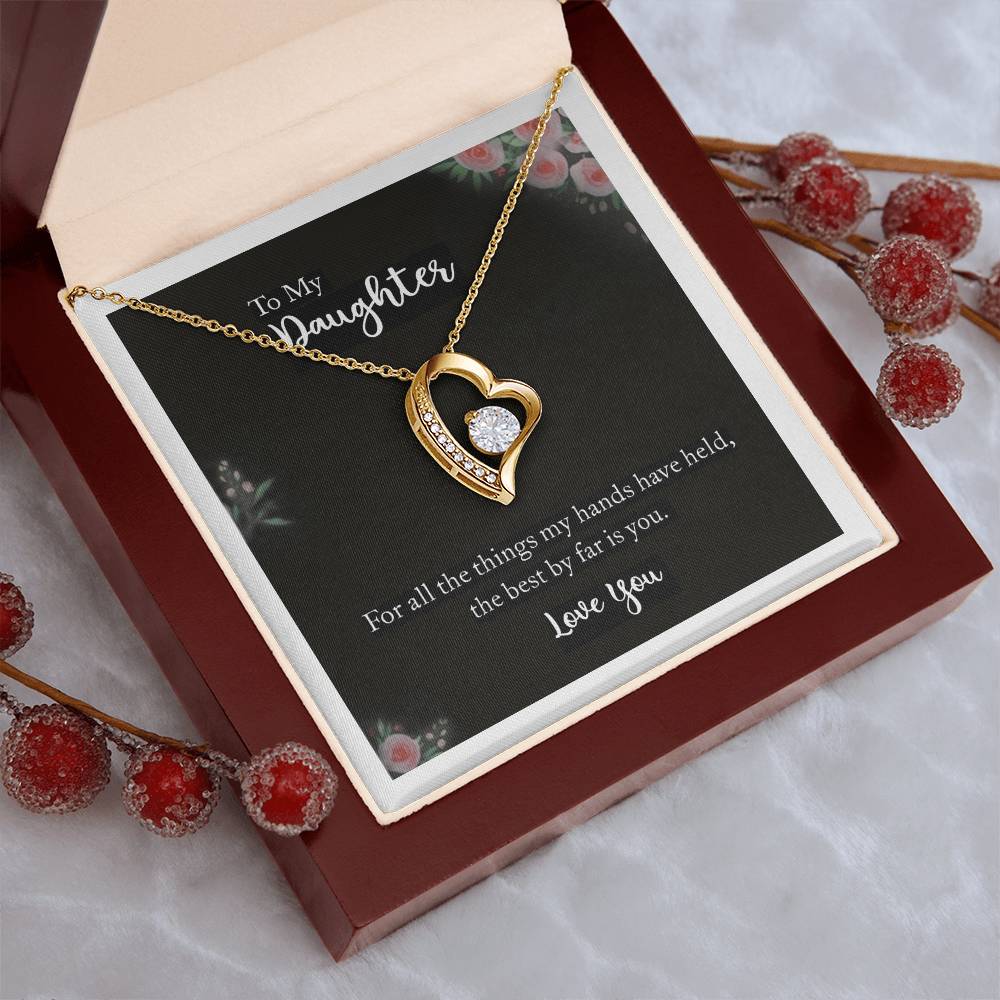 To My Daughter Love You 925 Sterling Silver Pendant 1 Forever Love Necklace