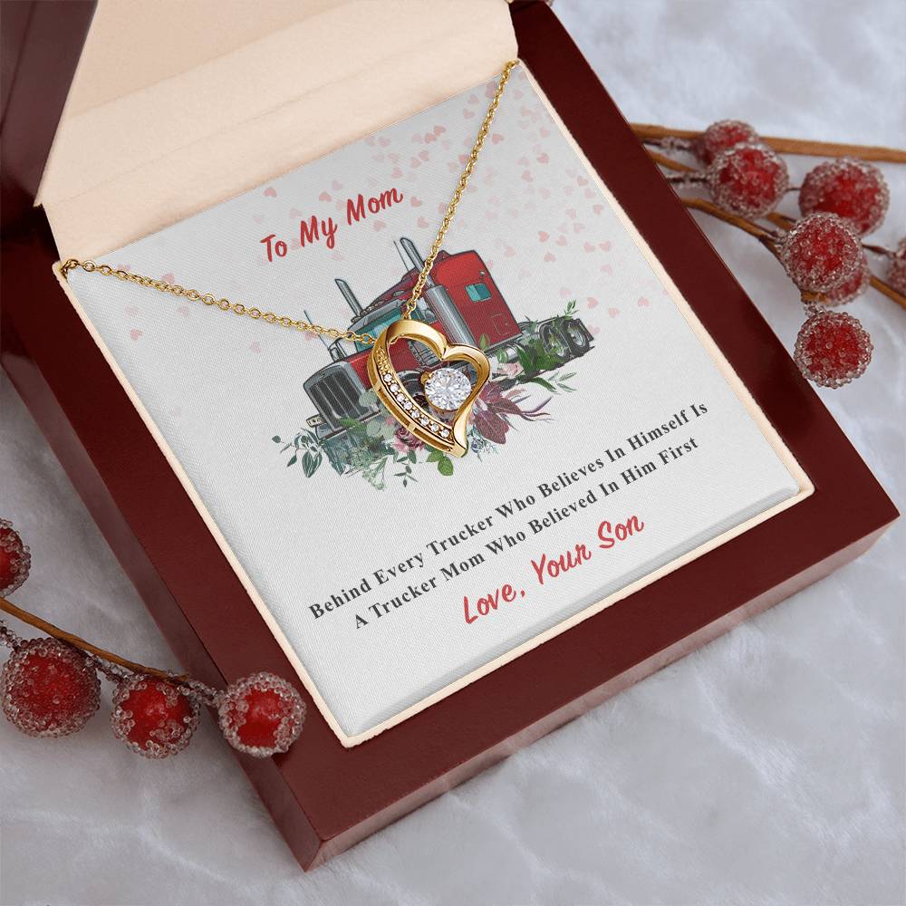 To Trucker's Mom Forever Love Necklace