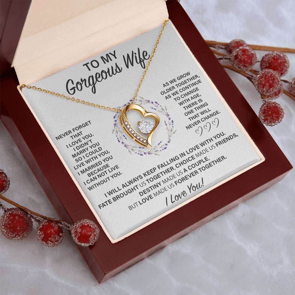 Wf006 Forever Love Necklace Gift For Wife Forever Love Necklace