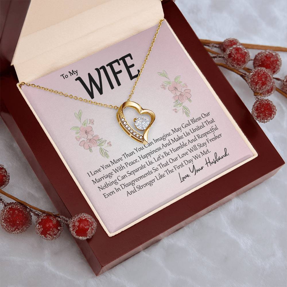 To My Wife I Love You More Forever Love Necklace