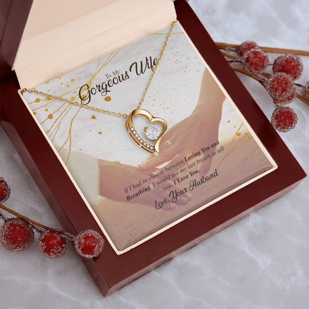 My Georgeous Wifei Love You Forever Love Necklace